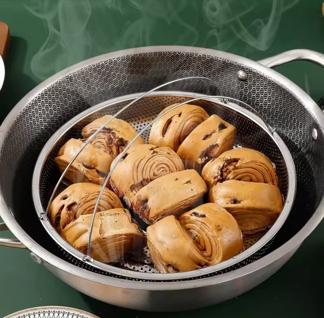 Stainless Steel Food Steamer With Handle, Multifunctional Fruit Washing Strainer With Detachable Stand, Pressure Cooker Steamer Basket, Reusable Kitchen Accessories Stainless Steel Food Steamer With Handle, Multifunctional Fruit Washing Strainer With Detachable Stand, Pressure Cooker Steamer Basket, Reusable Kitchen Accessories